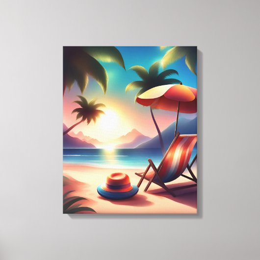 Beautiful beach canvas afdruk (Voorkant)