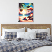 Beautiful beach canvas afdruk (Insitu (Slaapkamer))