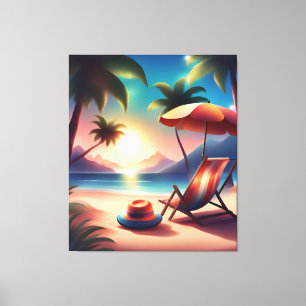 Beautiful beach canvas afdruk