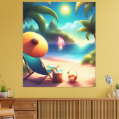 Beautiful beach canvas afdruk (Insitu (Woonkamer))