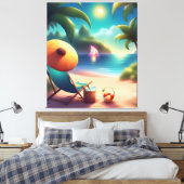 Beautiful beach canvas afdruk (Insitu (Slaapkamer))