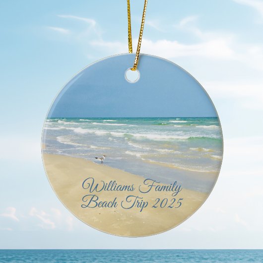 Beautiful Beach House Commemorative Christmas Keramisch Ornament