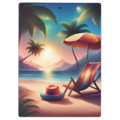 Beautiful beach klembord (Achterkant)
