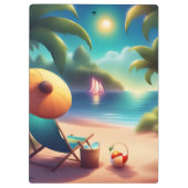 Beautiful beach klembord (Achterkant)