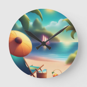 Beautiful beach ronde klok