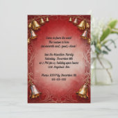 Beautiful Bells Christmas Party Kaart (Staand voorkant)