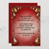 Beautiful Bells Christmas Party Kaart (Voorkant / Achterkant)