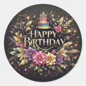 Beautiful birthday sticker  (Devant)