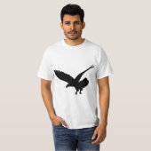 Beautiful Black Flying Eagle Bird Silhouette  T-shirt (Voorkant volledig)