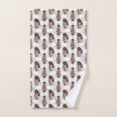 Beautiful Black Girl Angels Pattern Design (Serviette à main)