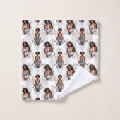 Beautiful Black Girl Angels Pattern Design (Gant de toilette)