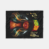 Beautiful Black Girl Hbcu  Fleece Deken (Voorkant (Horizontaal))