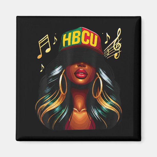 Beautiful Black Girl Hbcu  Magneet (Voorkant)