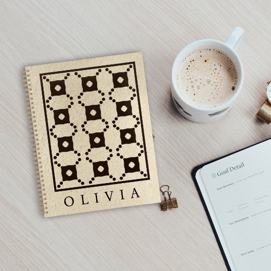 Beautiful Black & White Patterns Custom Name