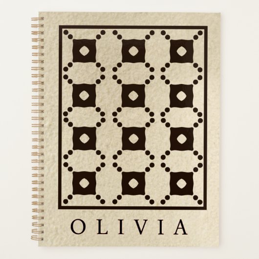 Beautiful Black & White Patterns Custom Name  (Devant)