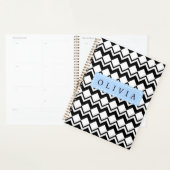 Beautiful Black & White Patterns Custom Name  Planner (Display)