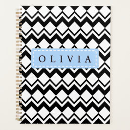 Beautiful Black & White Patterns Custom Name Planner