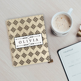 Beautiful Black & White Patterns Custom Name Planner