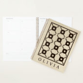 Beautiful Black & White Patterns Custom Name  Planner (Display)