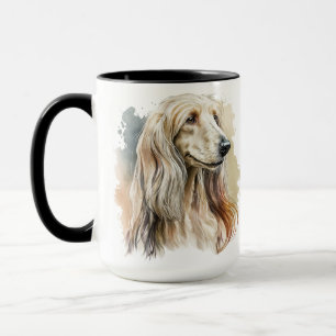 BEAUTIFUL BLONDE WATERVERF AFGHAN HOUND DOG MOK