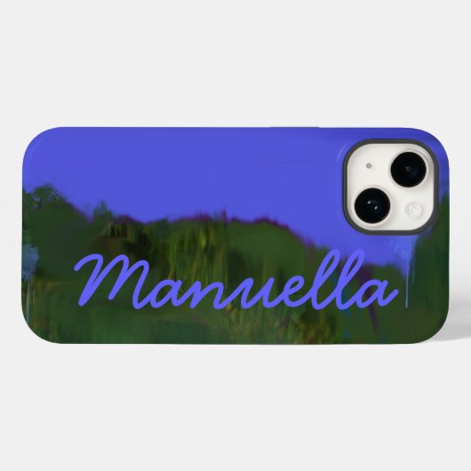 Beautiful Blue Personalized Case-Mate iPhone Case (Achterkant (horizontaal))