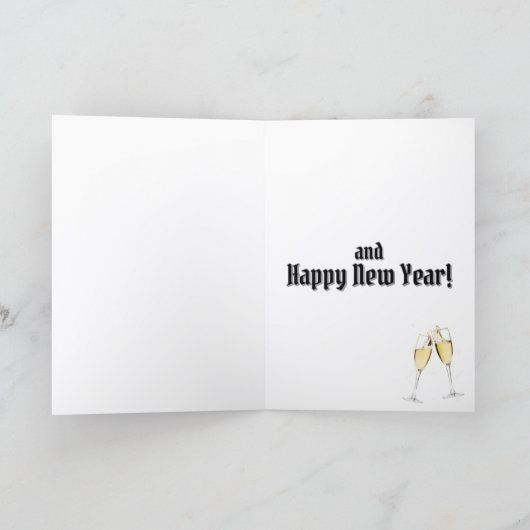 Beautiful Blue Shinning Stars on Christmas Tree Kaart (Binnen)