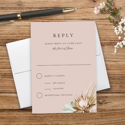 Beautiful Boho Botanical Neutral Mariage Réponse