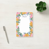 Beautiful Boho Flowers - Custom Name Post-it® Notes (Kantoor)