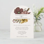 Beautiful boho neutral arch invitation (Debout devant)
