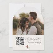 Beautiful boho neutral arch invitation kaart (Achterkant)