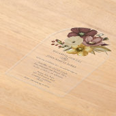 Beautiful boho neutral wedding  acryl uitnodigingen (Laagn)