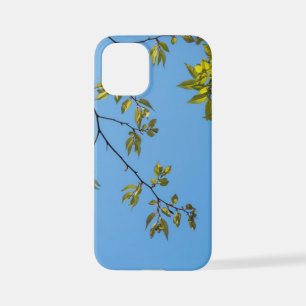 beautiful branch with green and yellow leaves hug iPhone 12 mini hoesje