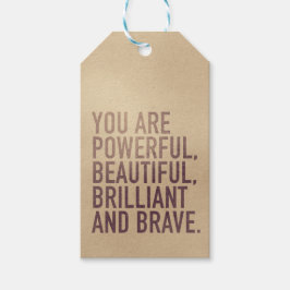 Beautiful, Brilliant & Brave — Gift Tag Cadeaulabel