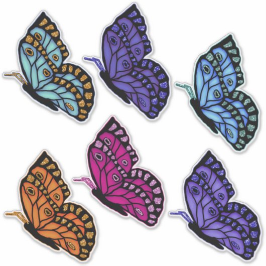 Beautiful Butterflies Sticker (Voorkant)