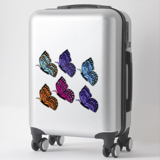 Beautiful Butterflies Sticker (Koffer)