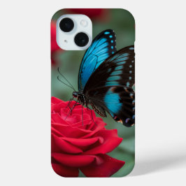 Beautiful Butterfly Red Rose -
