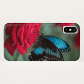 Beautiful Butterfly Red Rose - Case-Mate iPhone Case (Achterkant (horizontaal))