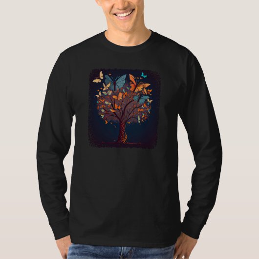 Beautiful Butterfly Tree T-shirt (Voorkant)