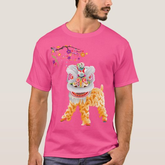 Beautiful Chinese Lion Dance T-shirt (Voorkant)