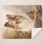 Beautiful Collie Sherpa Deken (Voorkant (horizontaal))