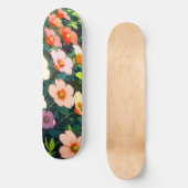 Beautiful colorful anime flowers skateboard (Voorkant)