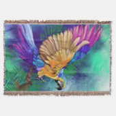 Beautiful Colorful Parrot Throw Blanket Deken (Voorkant)