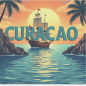 Beautiful curacao sunset  sticker (Voorkant)