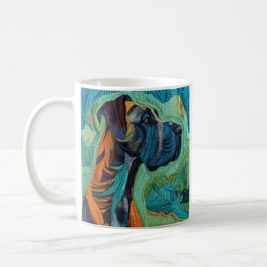 Beautiful detailed unique style Great Dane mug Koffiemok (Links)