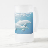 beautiful dolphin matglas bierpul (Voorkant rechts)