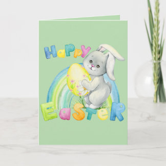 Beautiful Easter card with sweet baby animals Kaart