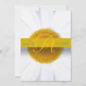Beautiful Elegant Daisy Wedding Invitation (Devant)
