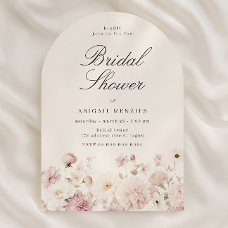 Beautiful Elegant Floral Bridal Shower Kaart