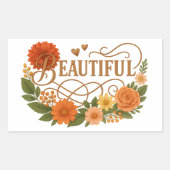 Beautiful Embroidered Style Rectangle Stickers (Devant)