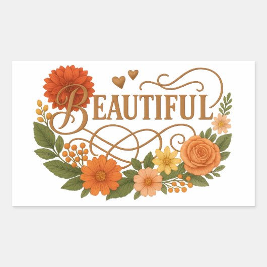 Beautiful Embroidered Style Rectangle Stickers (Devant)